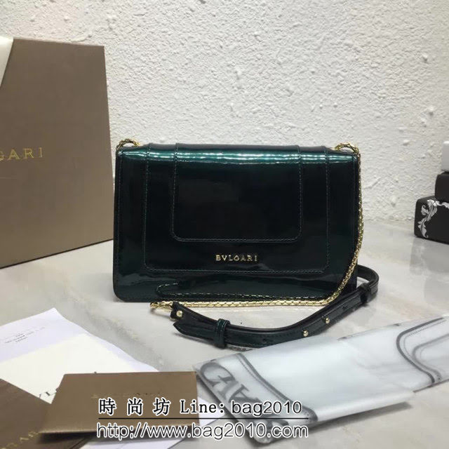 BVLGARI寶格麗 漆皮系列 時尚百搭 單層單鏈 單肩斜挎包 39174 FYD1380